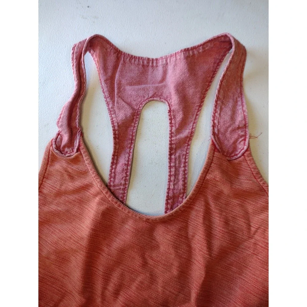 Free people boho‎ Orange Racerback Knit Mini Dress Size Small